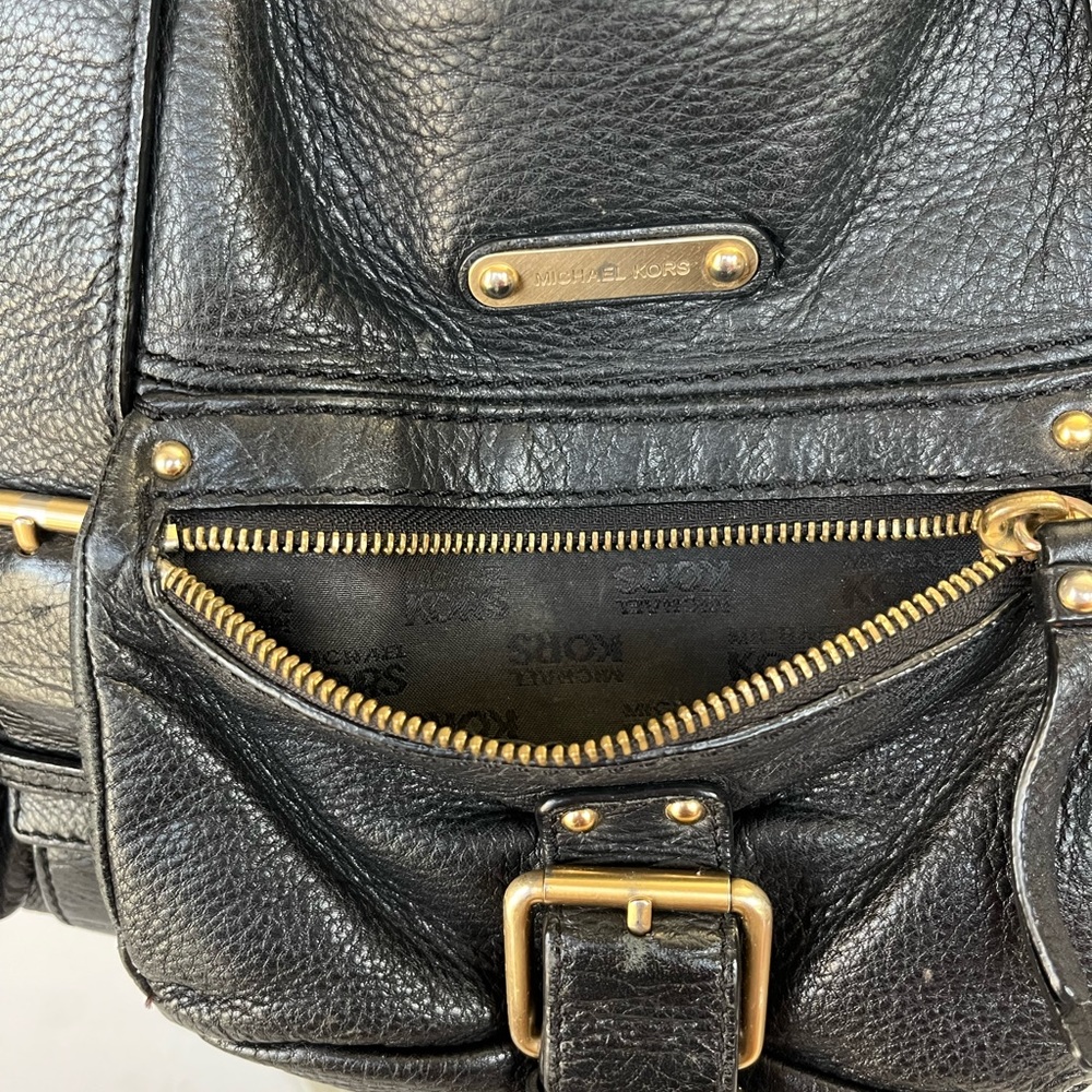 Michael Kors Black Buckle Satchel - Picture 9 of 15